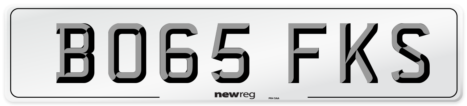 BO65 FKS Number Plate from New Reg